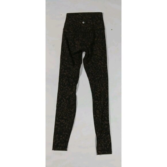 Lululemon Align High Rise Tights 28" Size 2 Camo Brown Yoga Studio Run Nulu - Picture 5 of 7